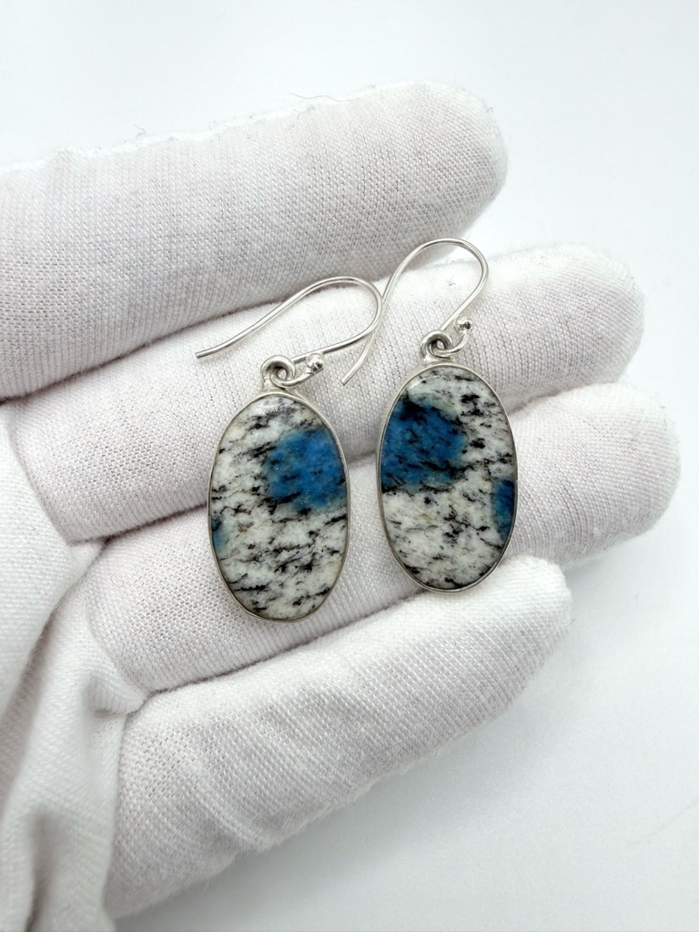 K2 Jasper .925 Sterling Silver Oval Earrings